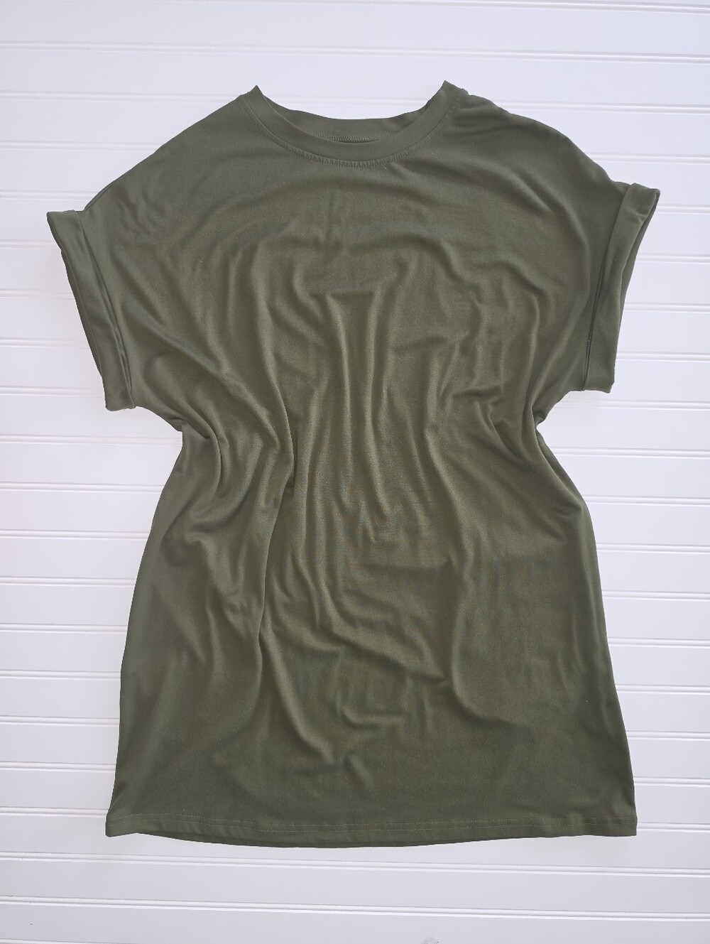 SHEIN Olive Green T-Shirt Women’s Small S Short Sleeve Basic Tee